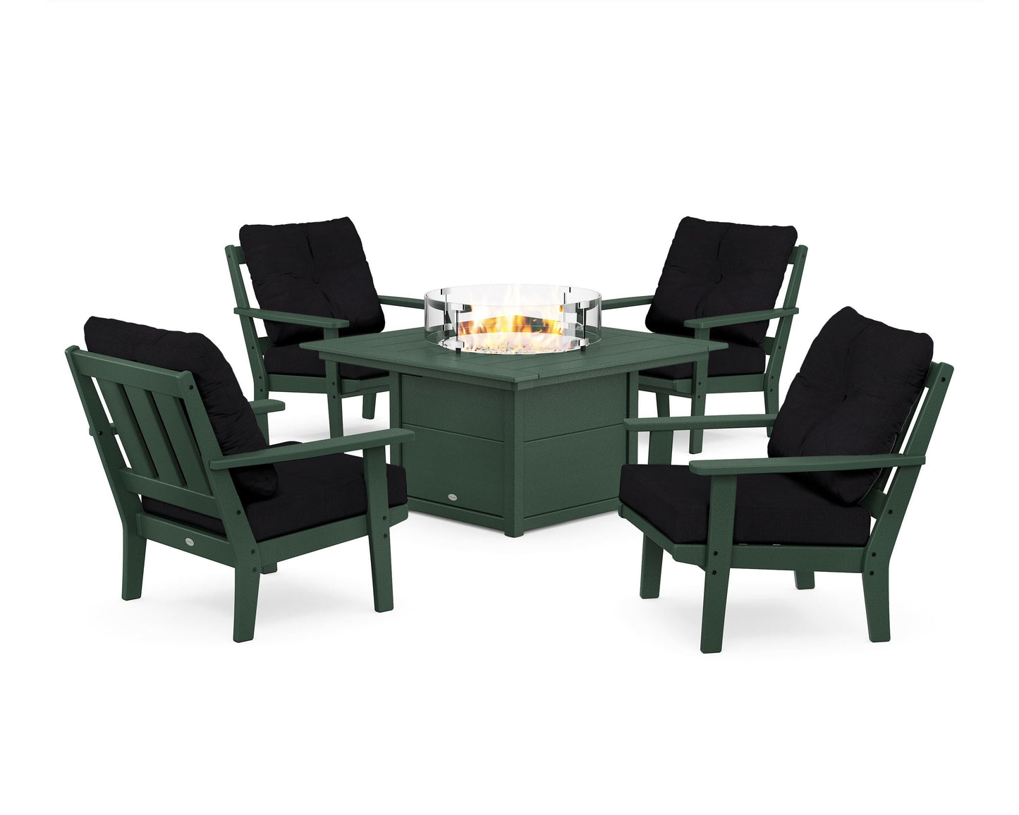 Oxford 5-Piece Deep Seating Set with Fire Pit Table