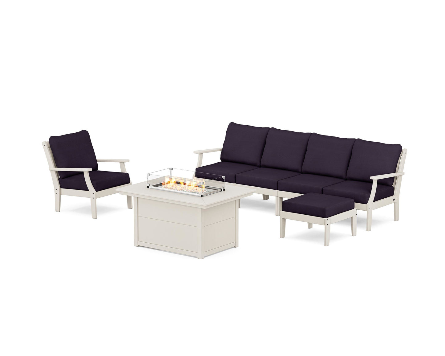 Braxton Sectional Lounge and Fire Pit Set