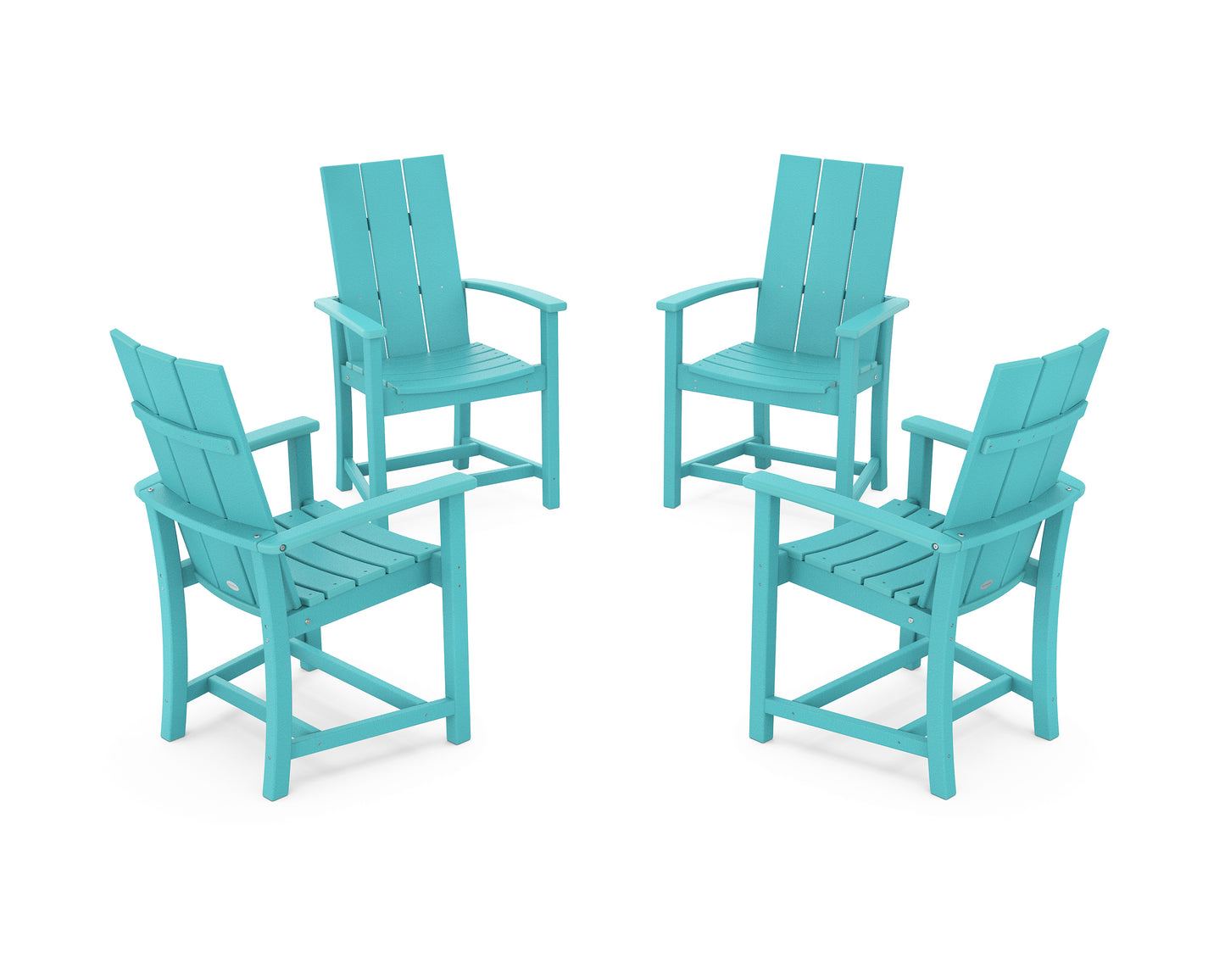 Modern 4-Piece Upright Adirondack Conversation Set