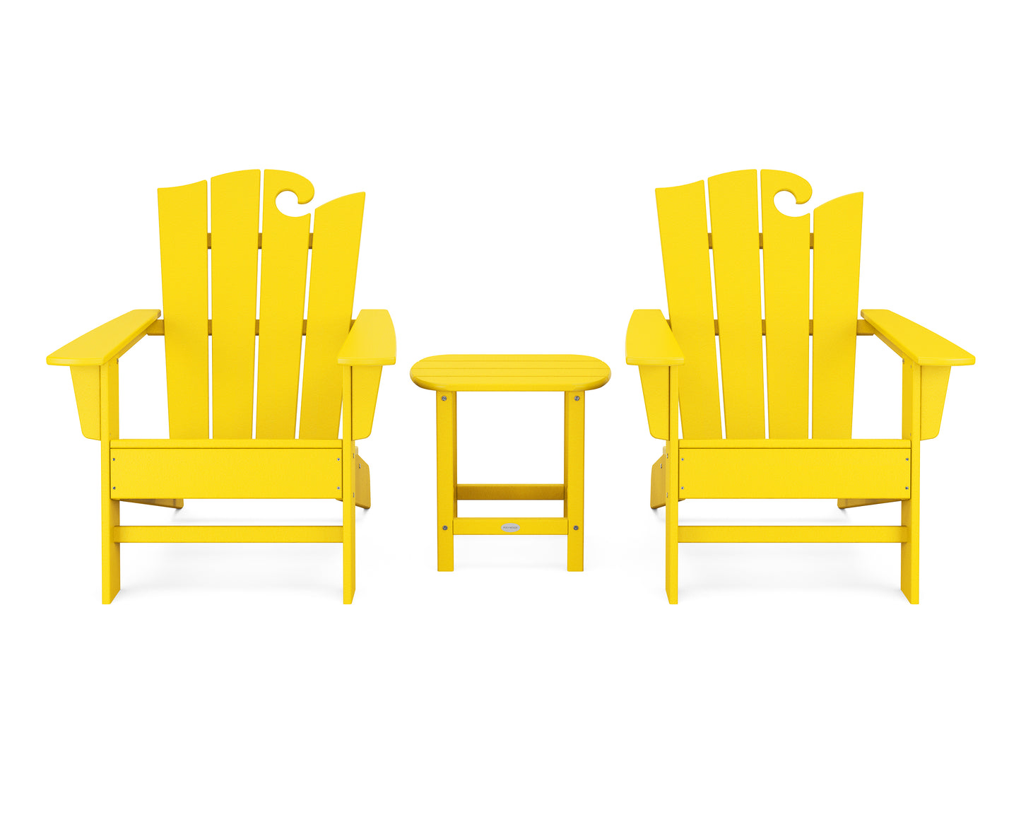 Wave 3-Piece Adirondack Set with The Ocean Chair