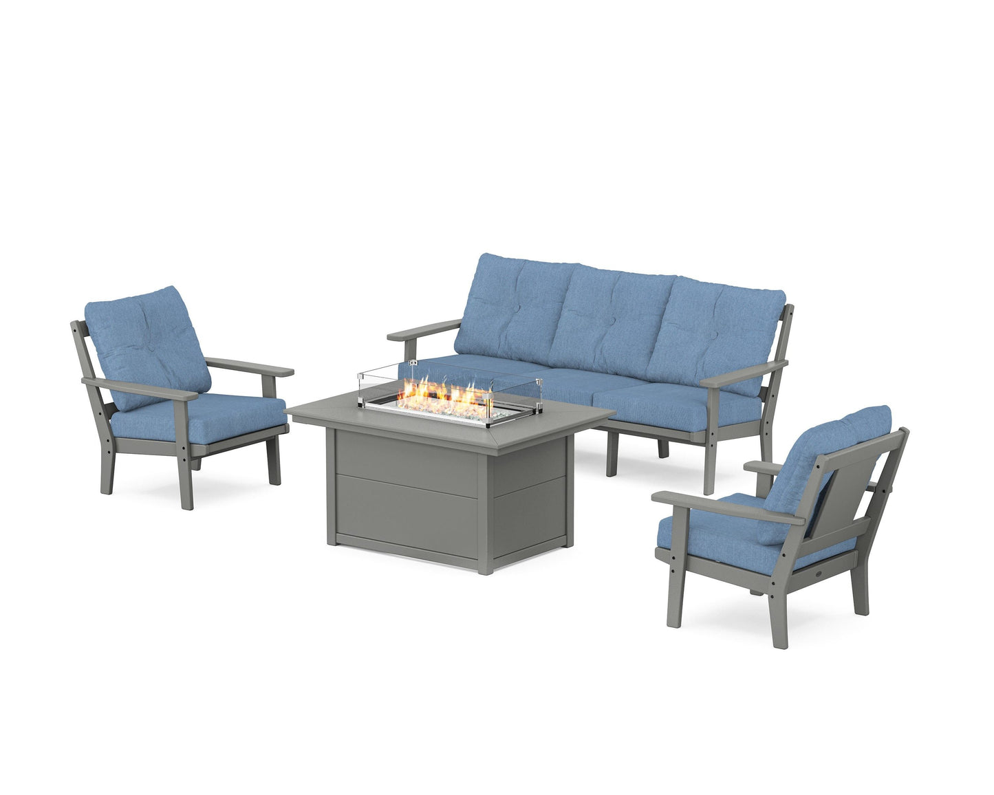 Prairie Deep Seating Fire Pit Table Set