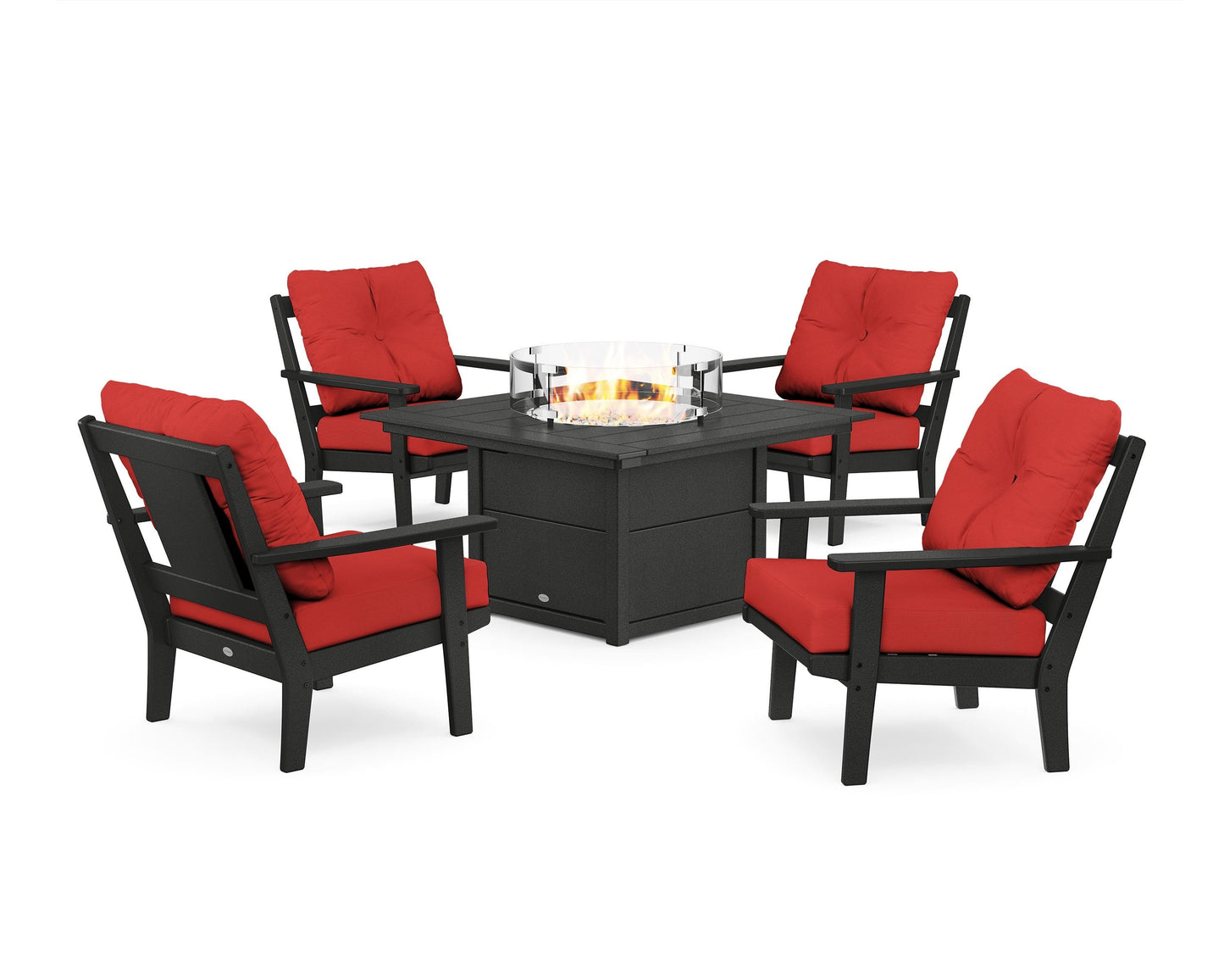 Prairie 5-Piece Deep Seating Set with Fire Pit Table