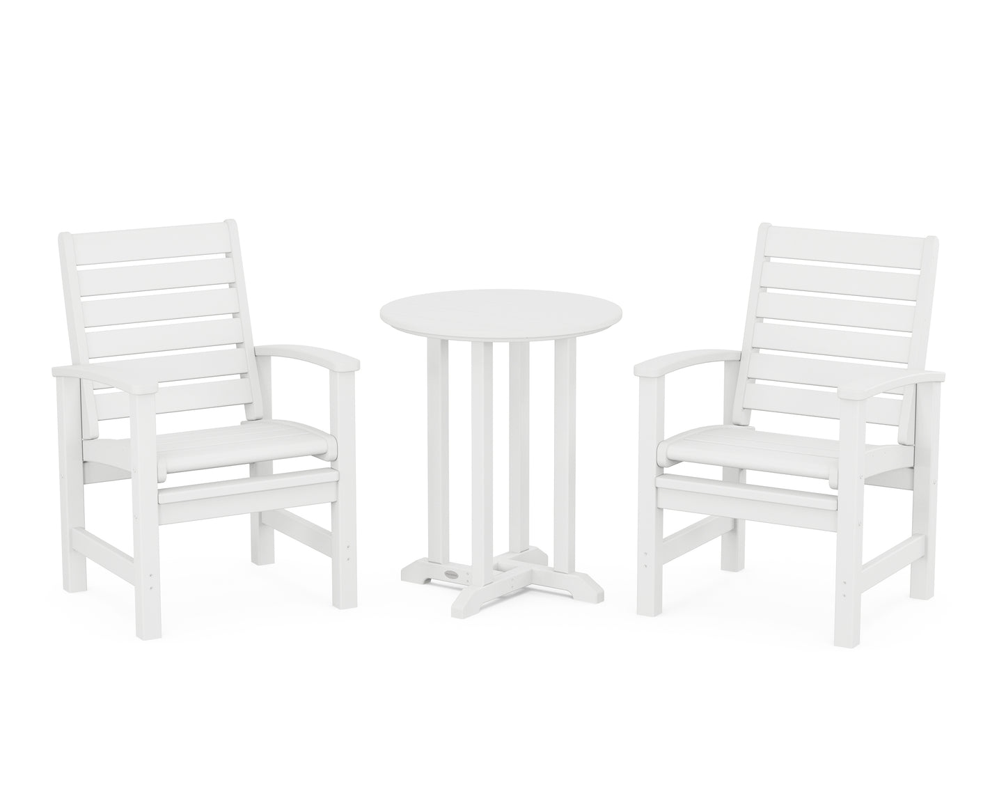 Signature 3-Piece Round Farmhouse Bistro Dining Set