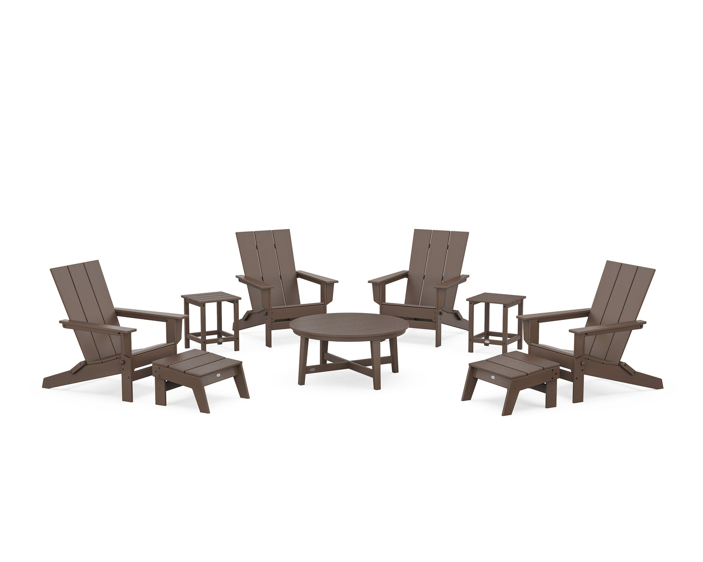Modern Studio Folding Adirondack 9-Piece Conversation Set