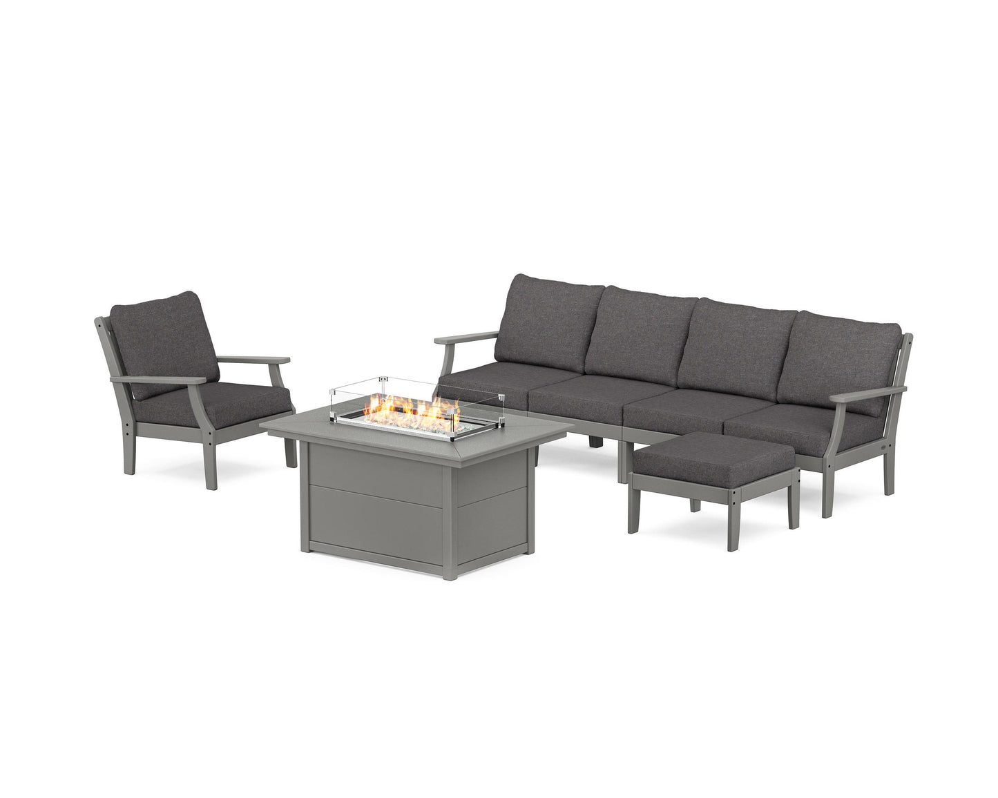 Braxton Sectional Lounge and Fire Pit Set