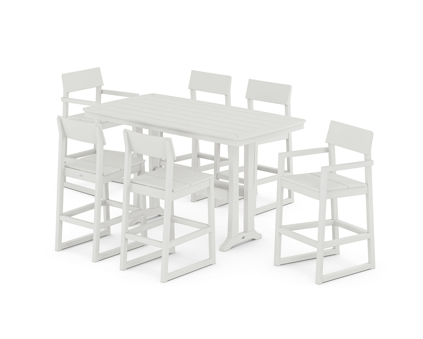 EDGE 7-Piece Bar Set with Trestle Legs
