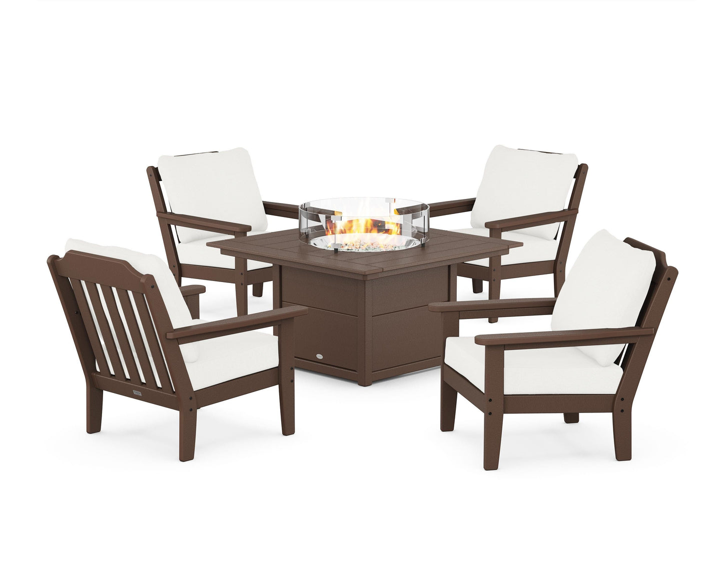 Cottage 5-Piece Deep Seating Set with Fire Pit Table