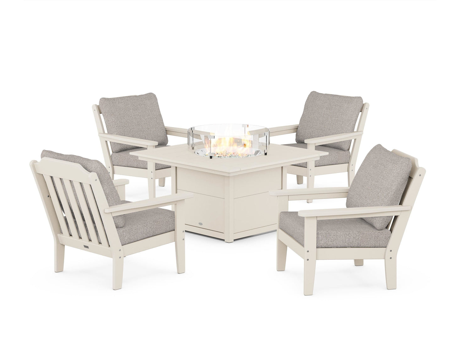 Cottage 5-Piece Deep Seating Set with Fire Pit Table
