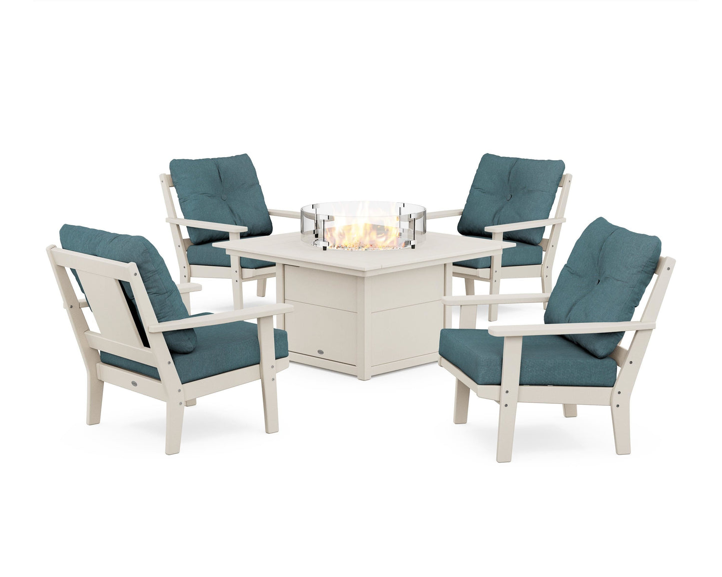 Prairie 5-Piece Deep Seating Set with Fire Pit Table