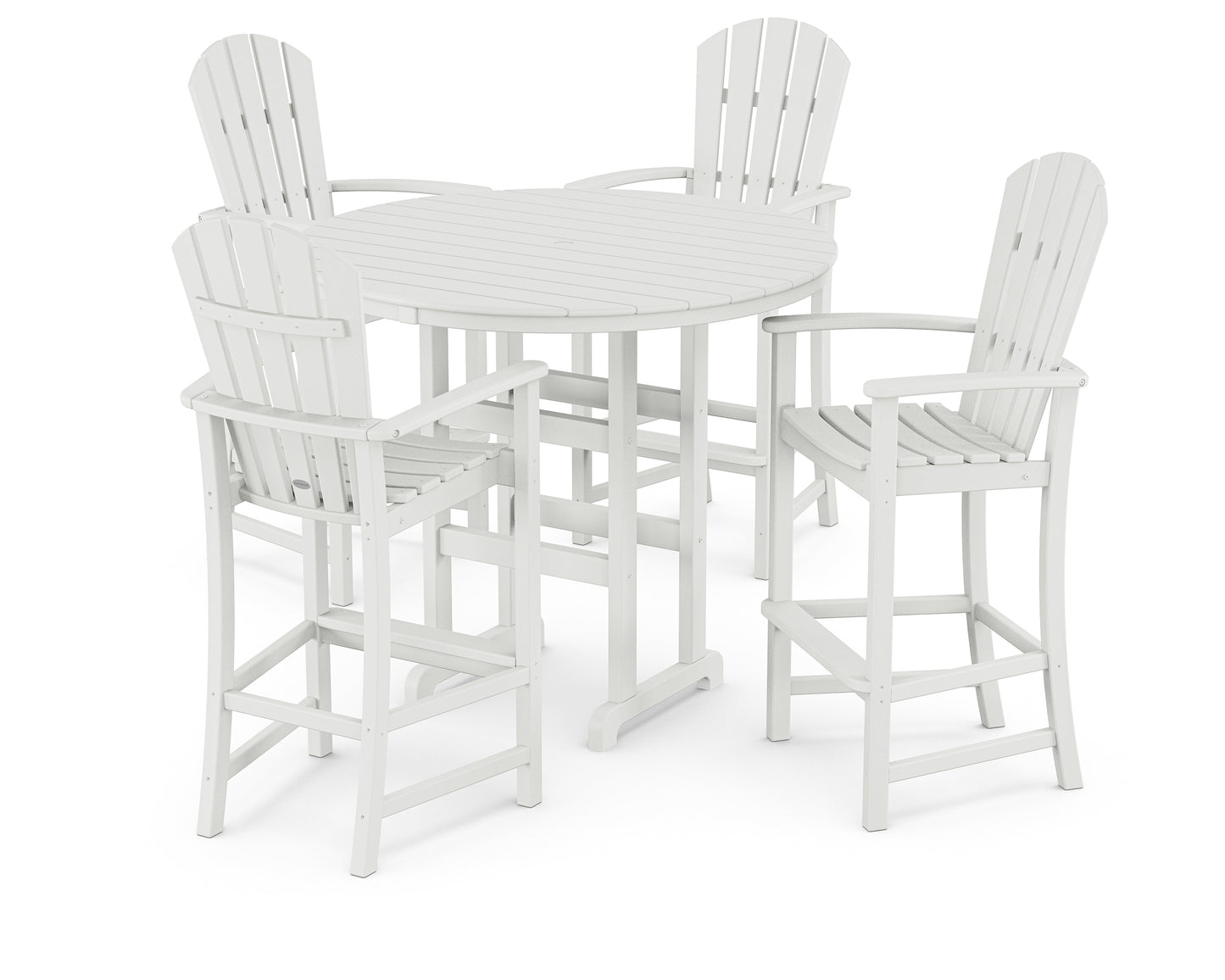 Palm Coast 5-Piece Round Farmhouse Bar Set