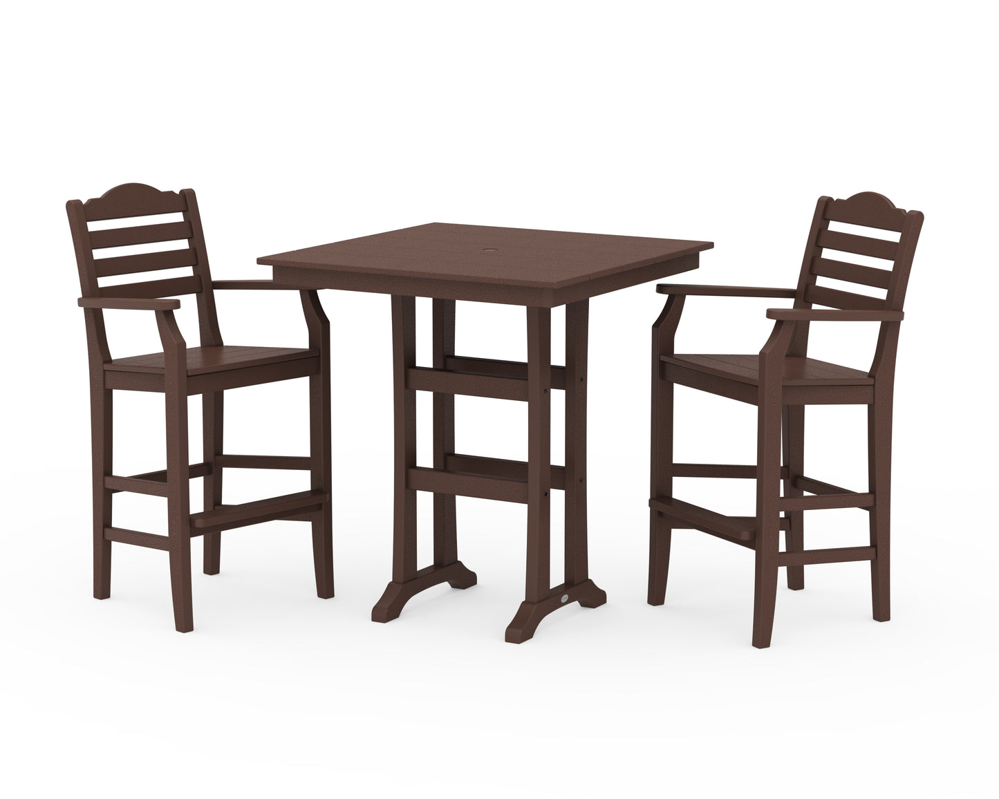 Savannah 3-Piece Farmhouse Bar Set with Trestle Legs