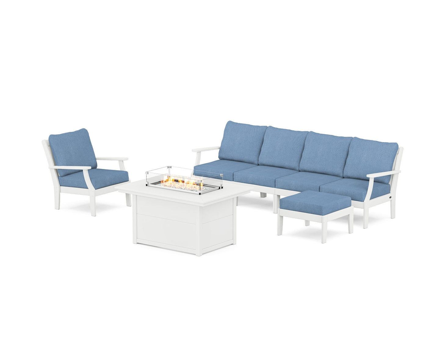 Braxton Sectional Lounge and Fire Pit Set