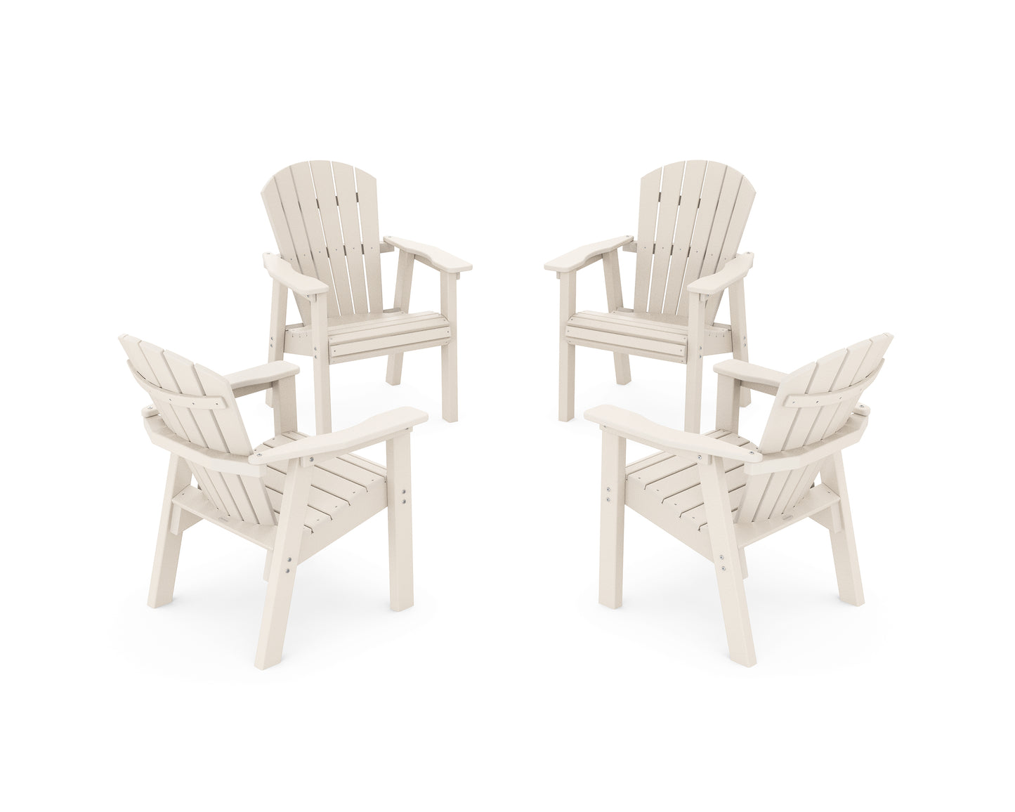 Seashell 4-Piece Upright Adirondack Conversation Set