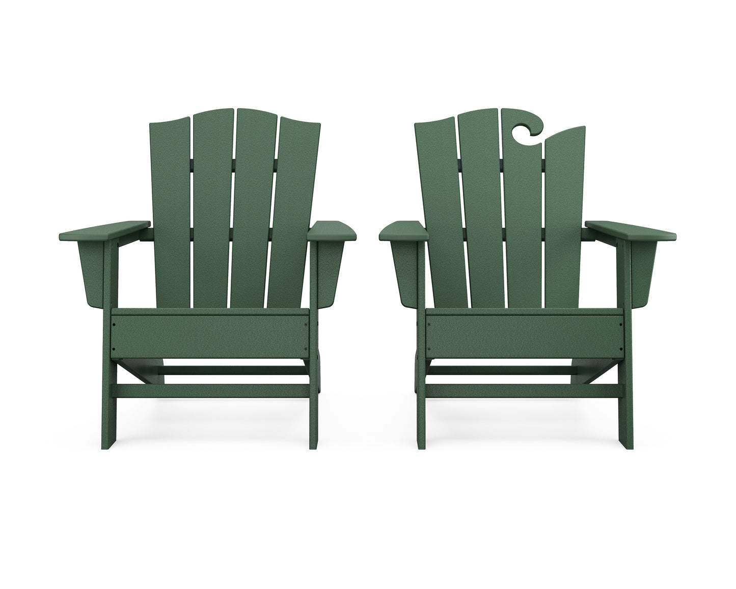 Wave 2-Piece Adirondack Chair Set with The Crest Chair