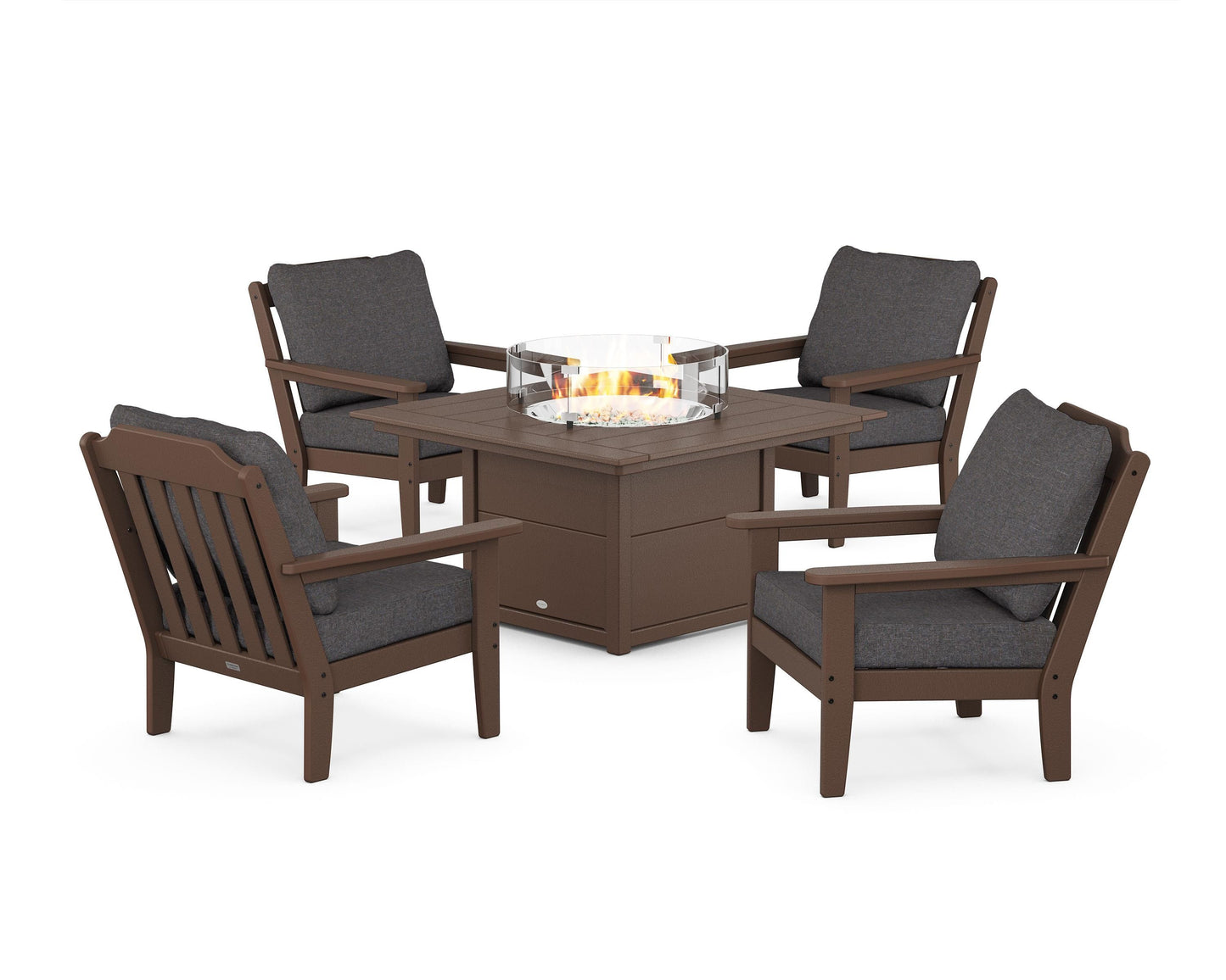 Cottage 5-Piece Deep Seating Set with Fire Pit Table