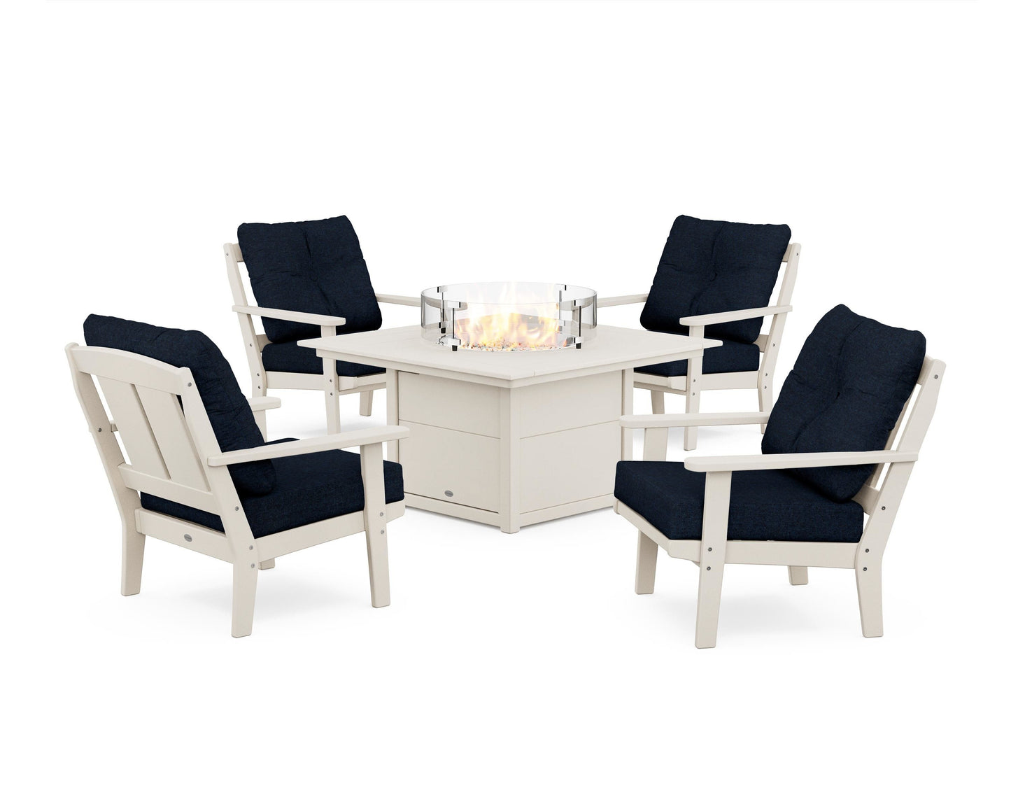 Mission 5-Piece Deep Seating Set with Fire Pit Table