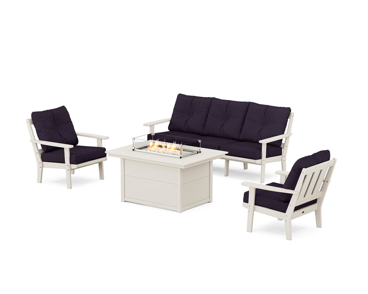 Oxford Deep Seating Fire Pit Table Set