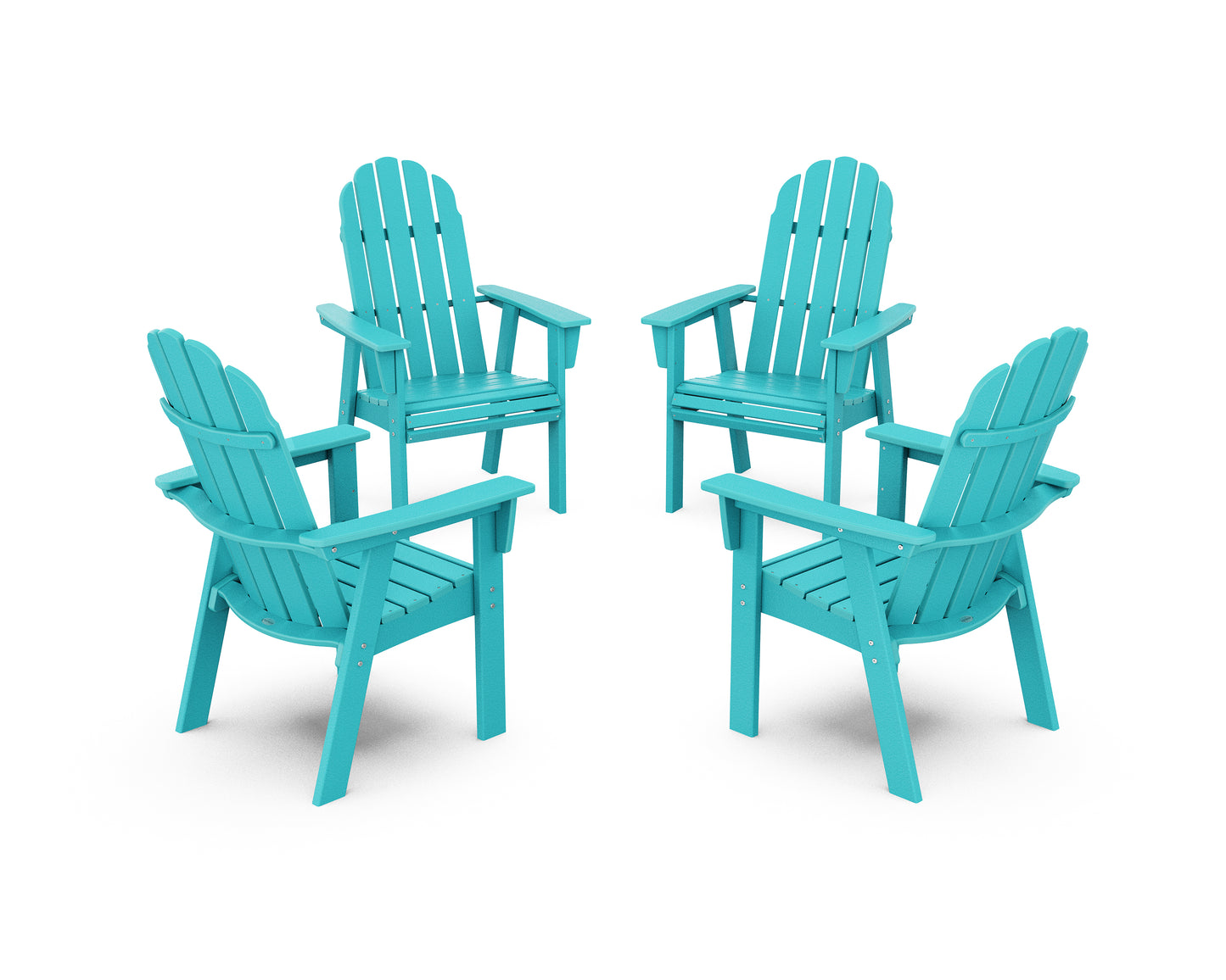 Vineyard 4-Piece Curveback Upright Adirondack Conversation Set