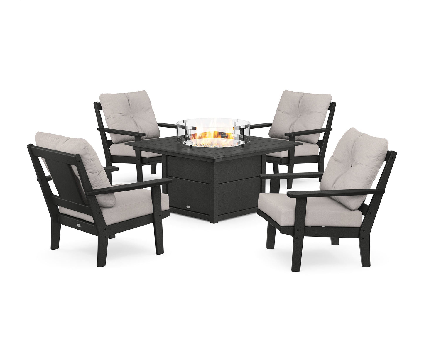 Prairie 5-Piece Deep Seating Set with Fire Pit Table