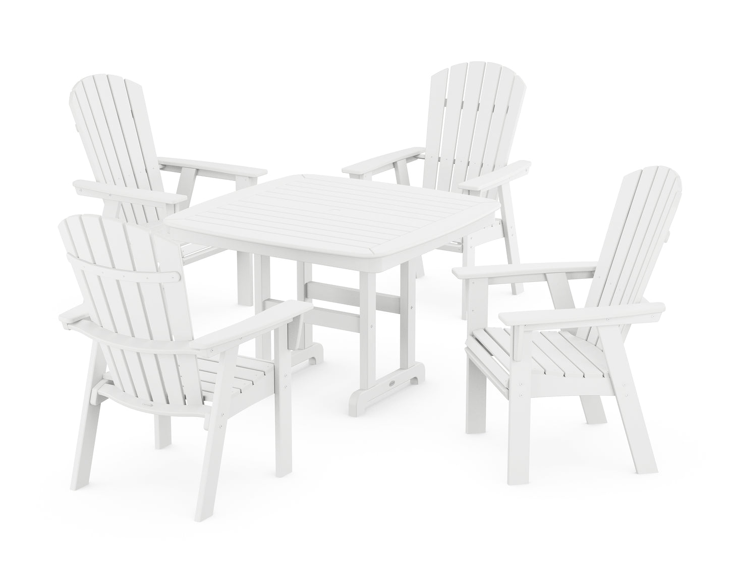 Nautical Curveback Adirondack 5-Piece Dining Set