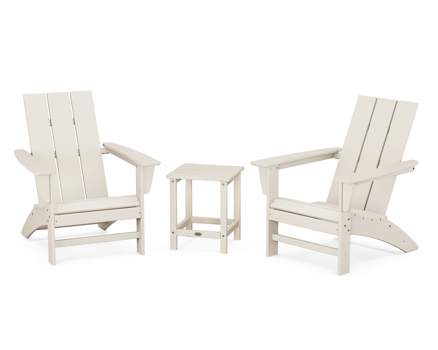Modern 3-Piece Adirondack Set with Long Island 18" Side Table