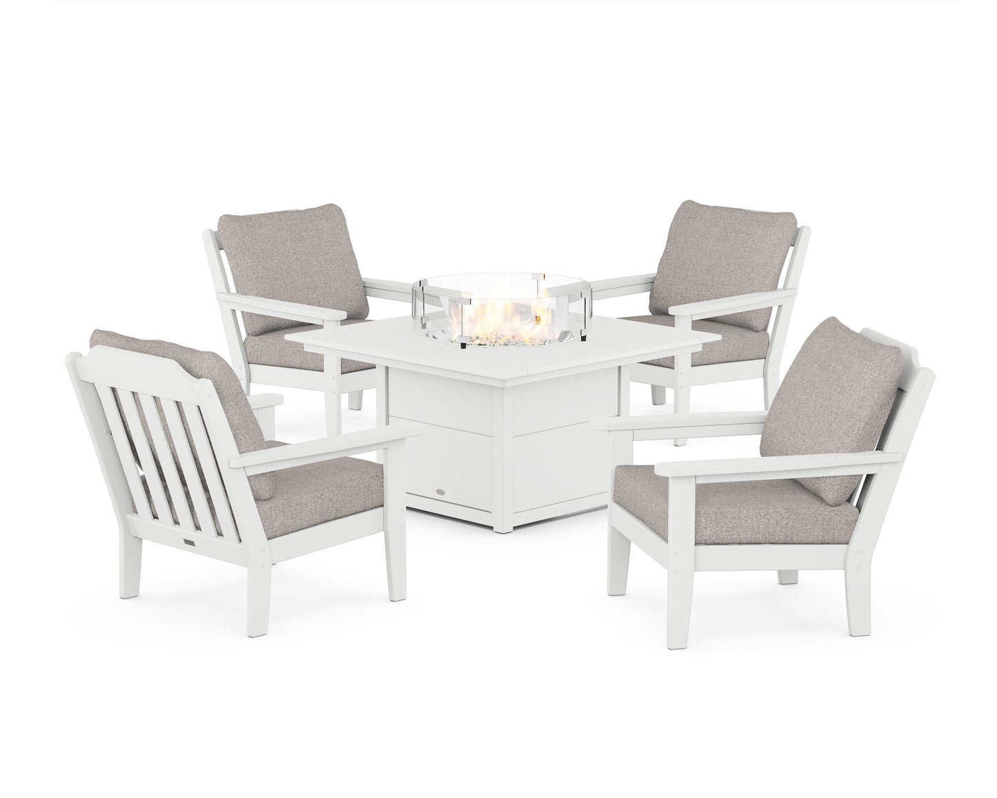 Cottage 5-Piece Deep Seating Set with Fire Pit Table