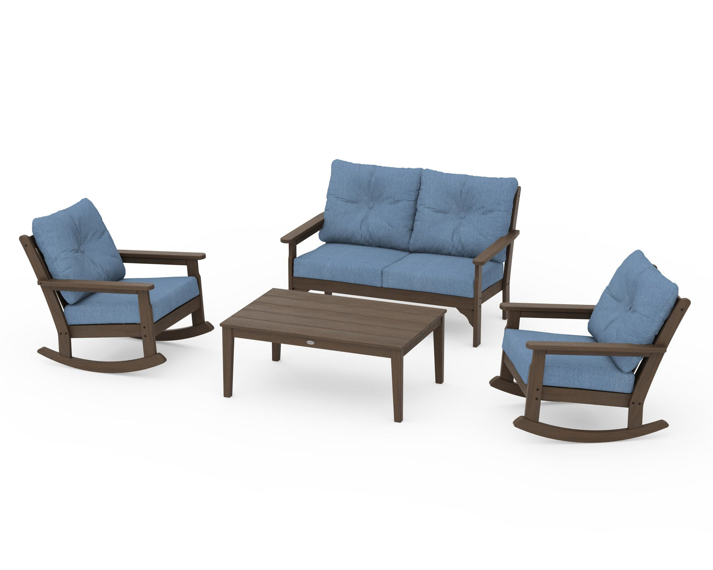 Vineyard 4-Piece Deep Seating Rocking Chair Set