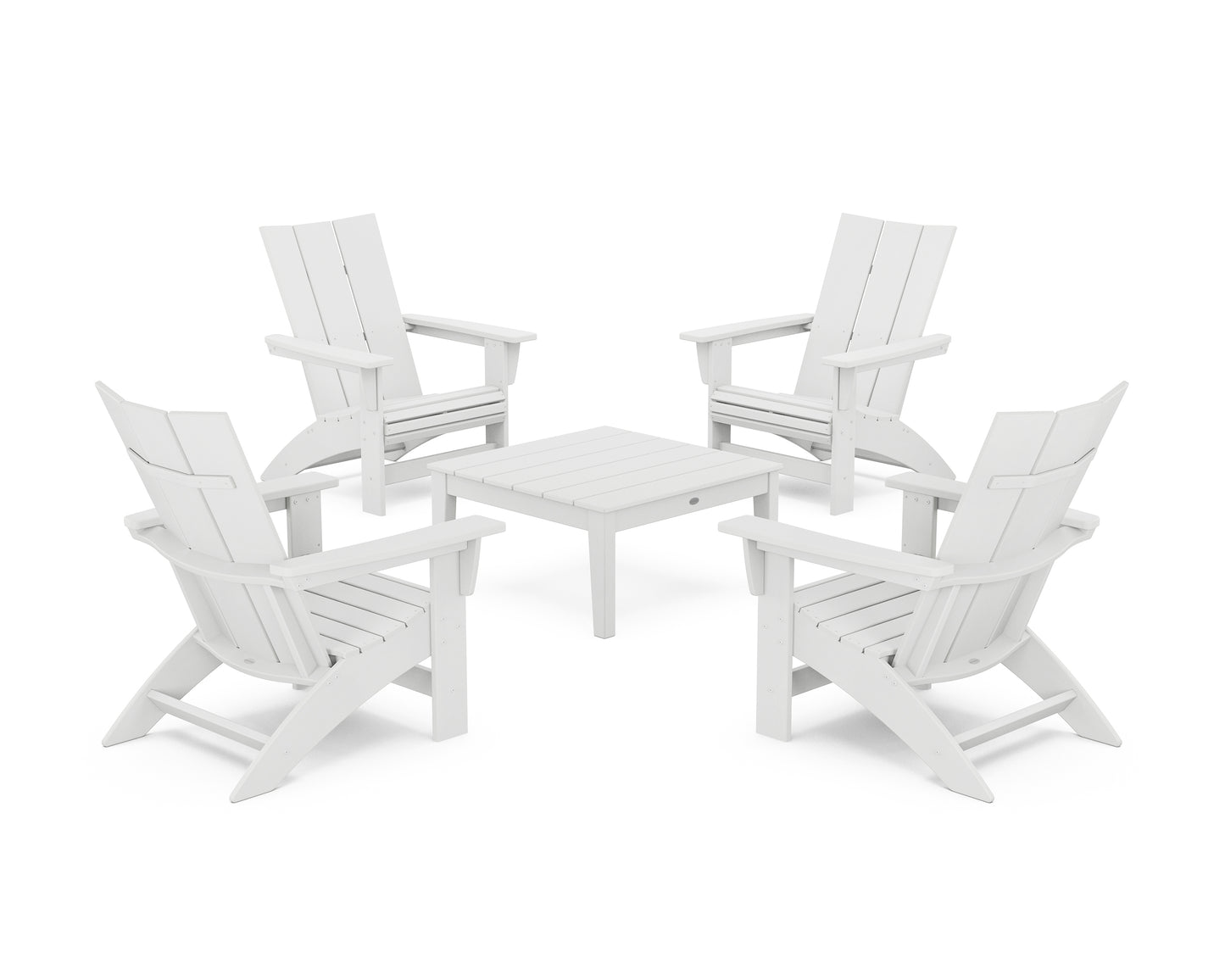 5-Piece Modern Grand Adirondack Chair Conversation Group