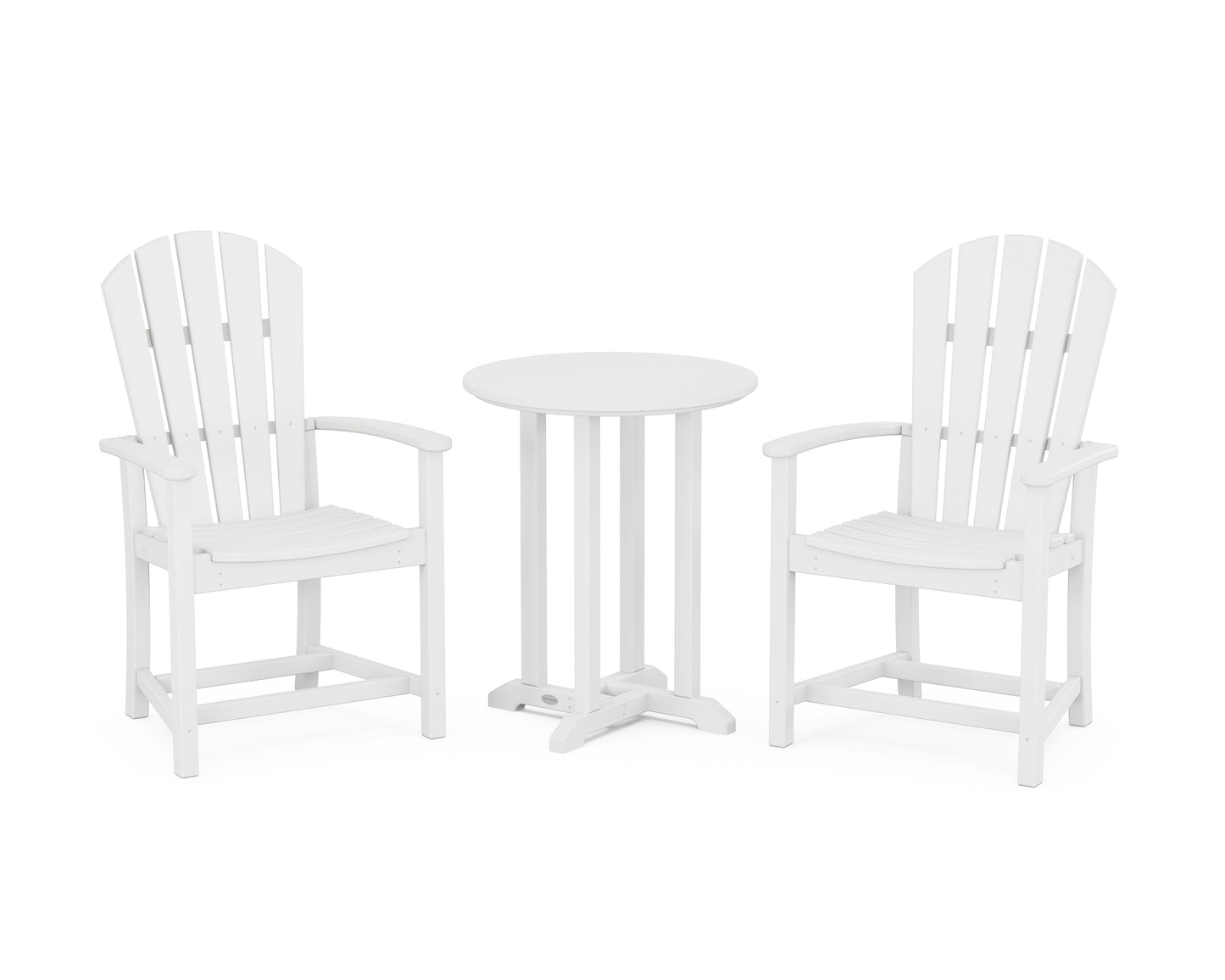 Palm Coast 3-Piece Round Farmhouse Bistro Dining Set