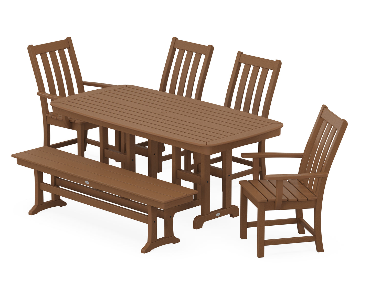 Vineyard 6-Piece Dining Set with Bench