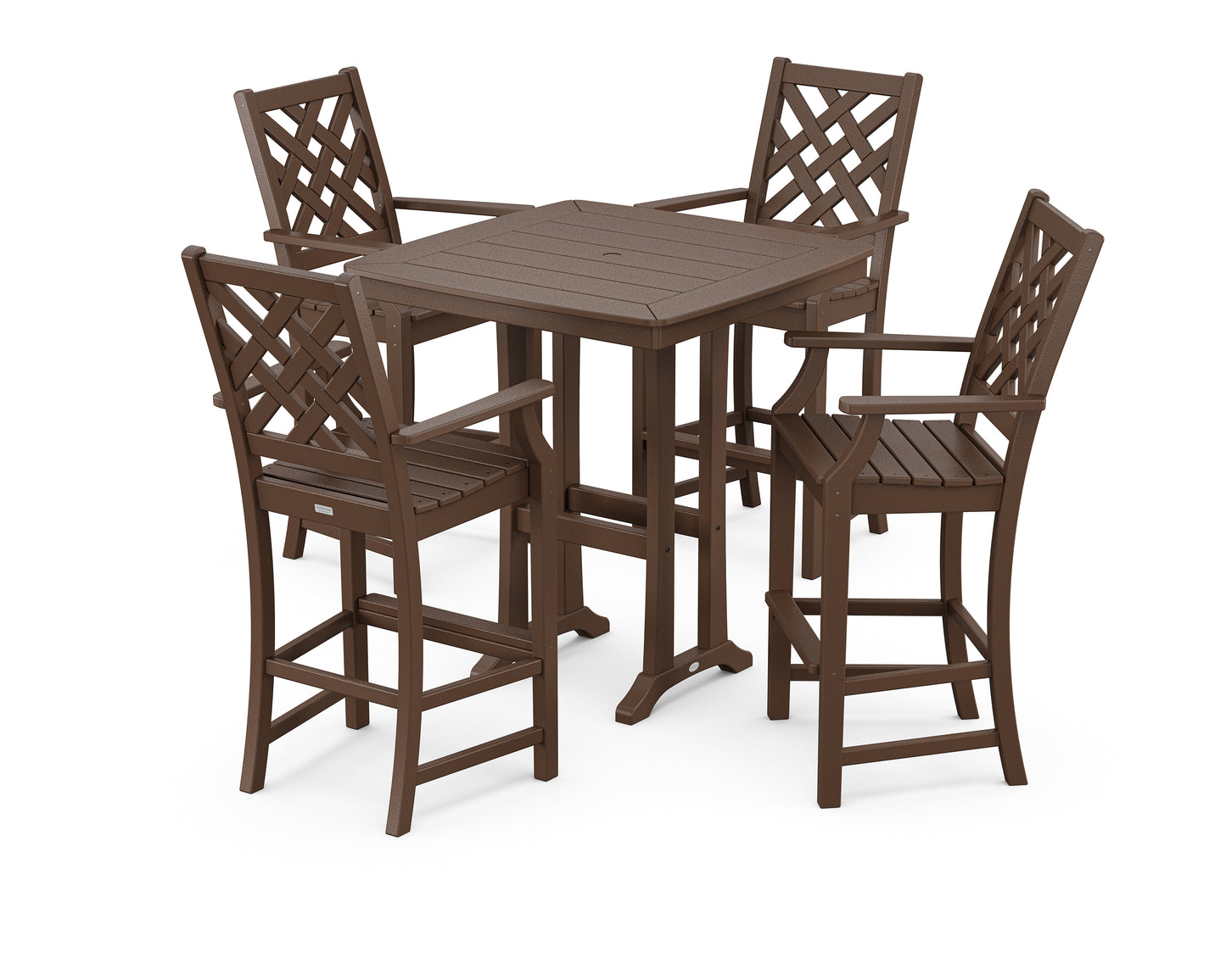 Wovendale 5-Piece Bar Set with Trestle Legs