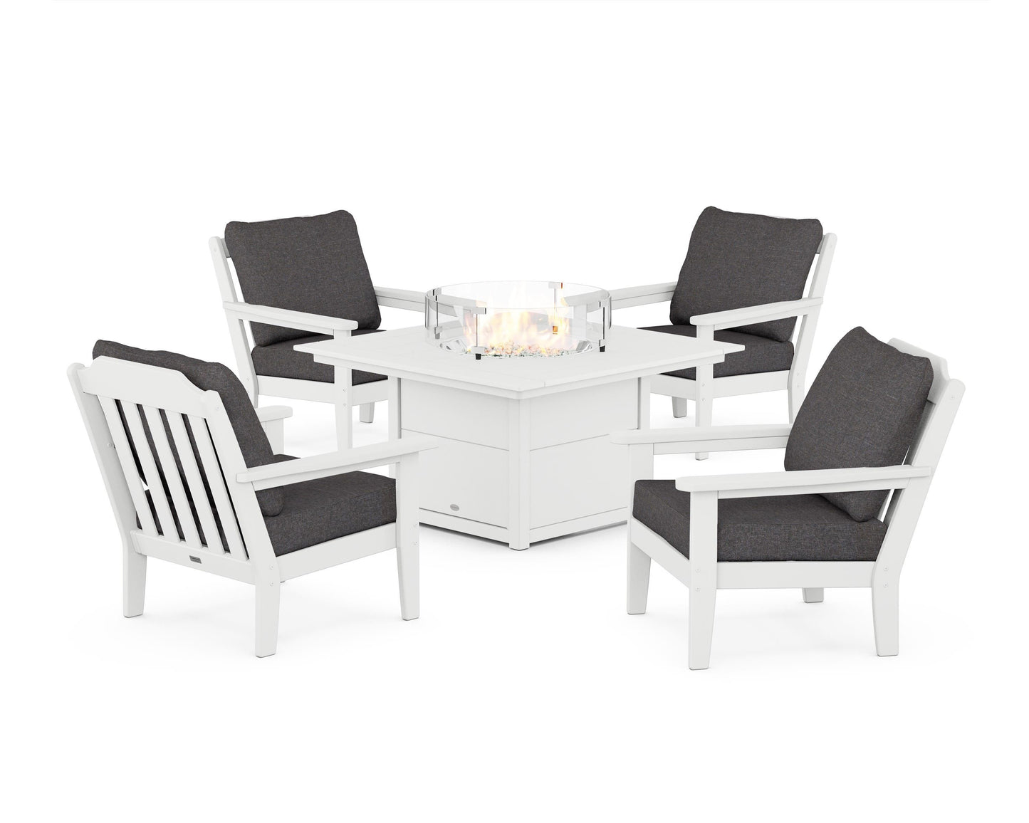Cottage 5-Piece Deep Seating Set with Fire Pit Table