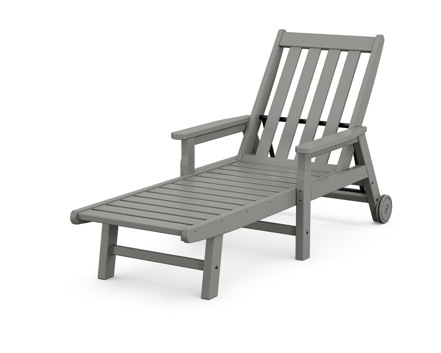 Vineyard Chaise with Arms and Wheels