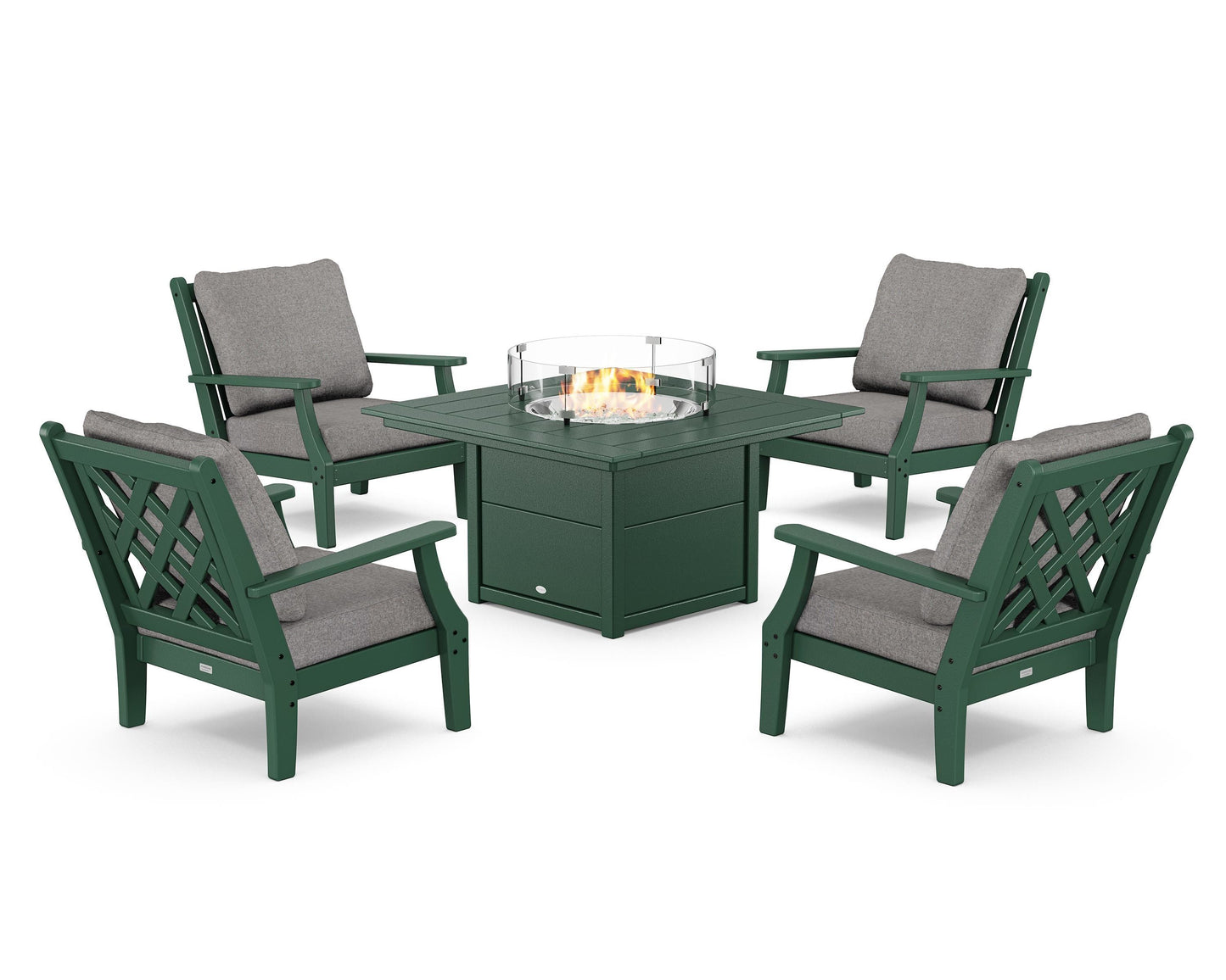 Wovendale 5-Piece Deep Seating Set with Fire Pit Table