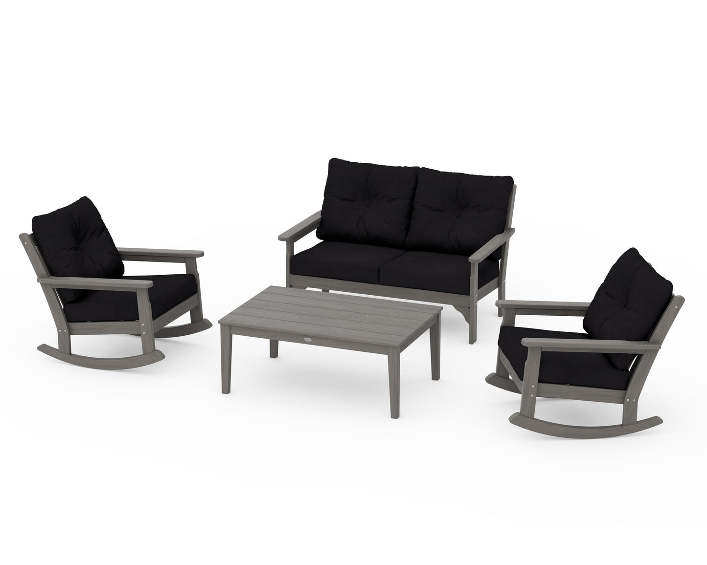 Vineyard 4-Piece Deep Seating Rocking Chair Set