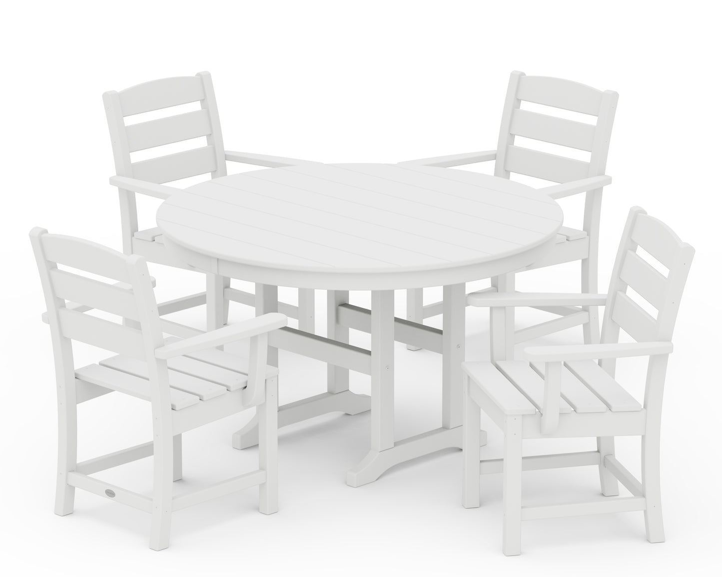 Lakeside 5-Piece Round Farmhouse Dining Set