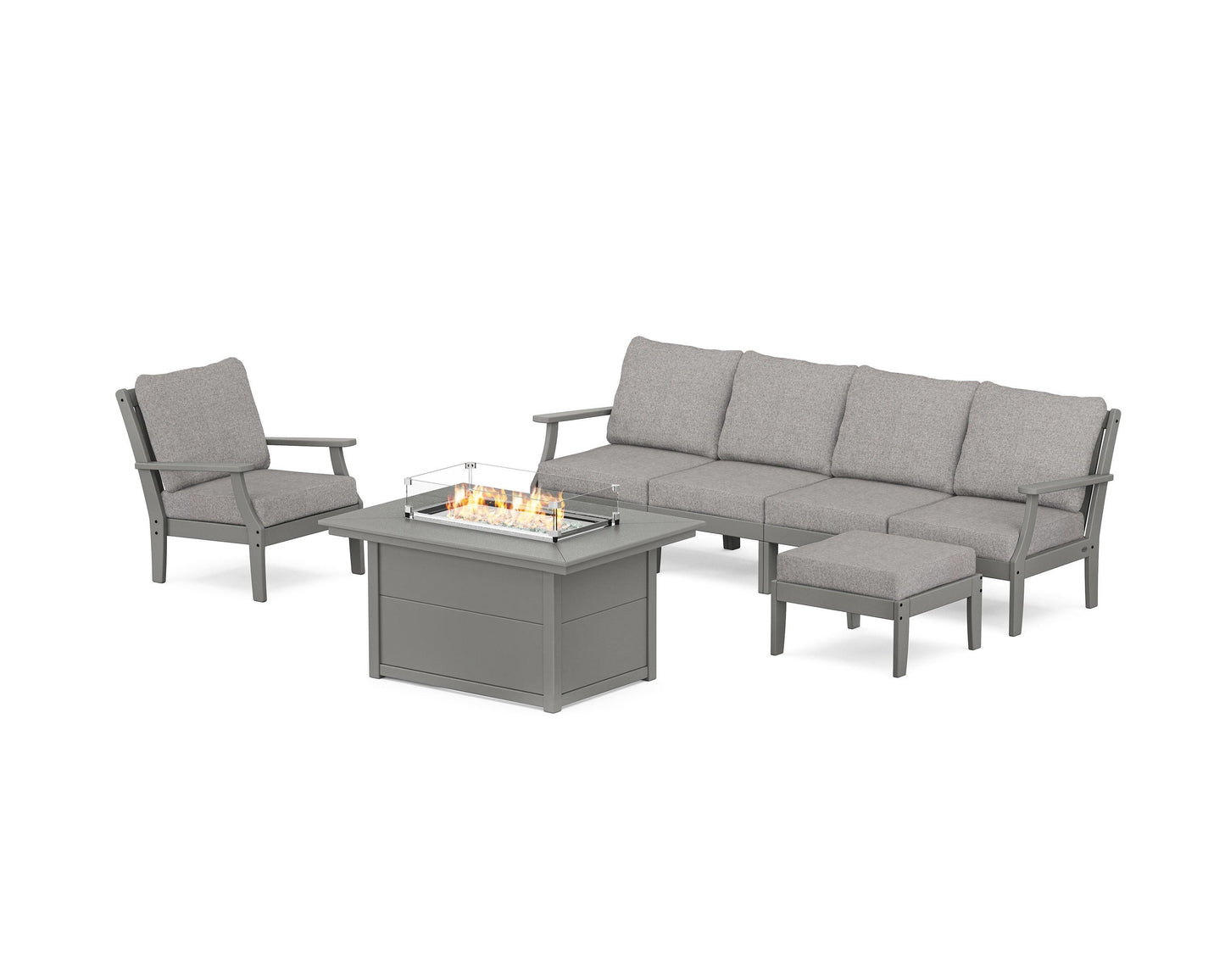 Braxton Sectional Lounge and Fire Pit Set