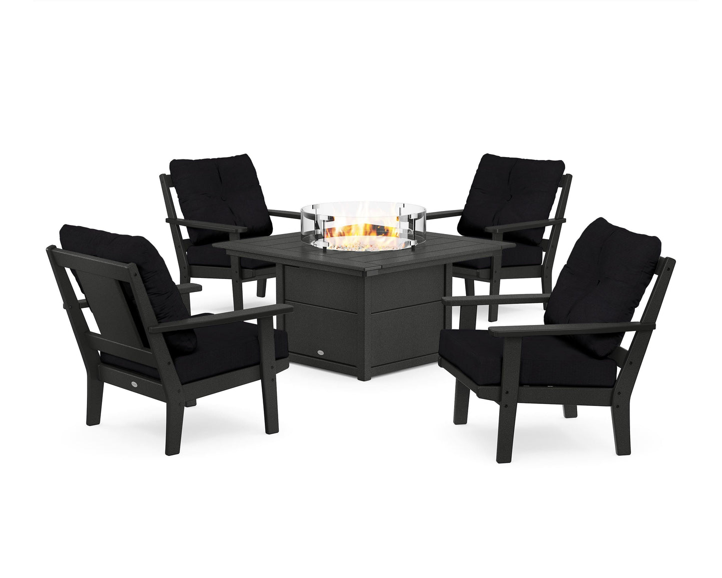 Prairie 5-Piece Deep Seating Set with Fire Pit Table