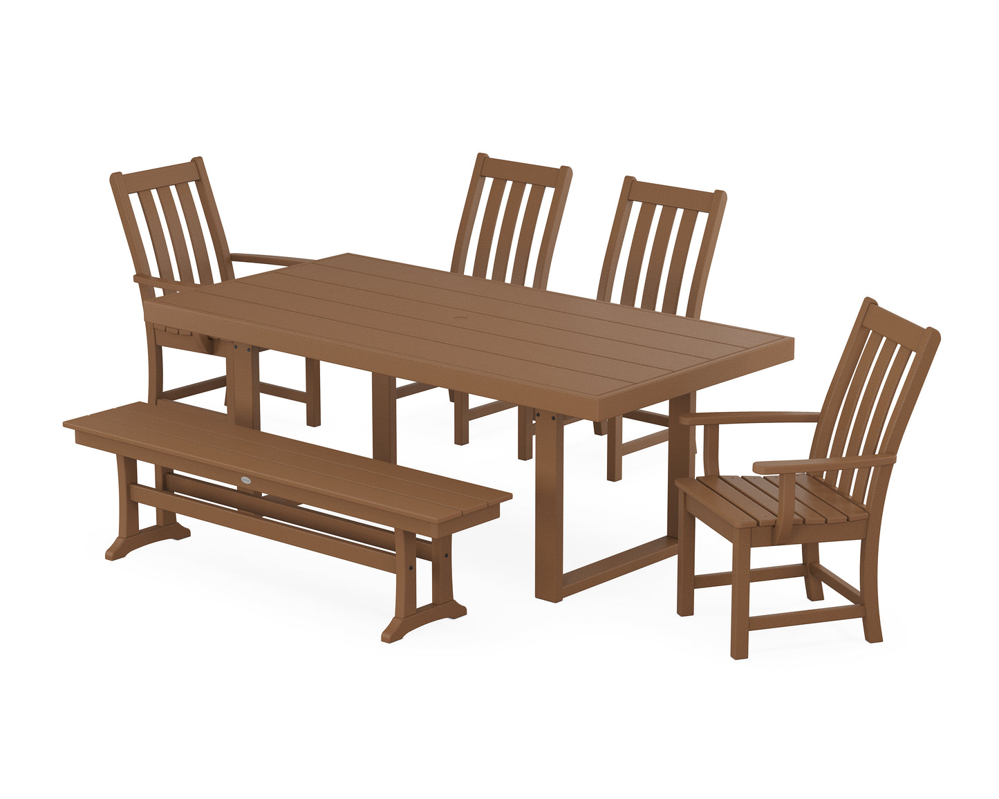 Vineyard 6-Piece Dining Set with Bench