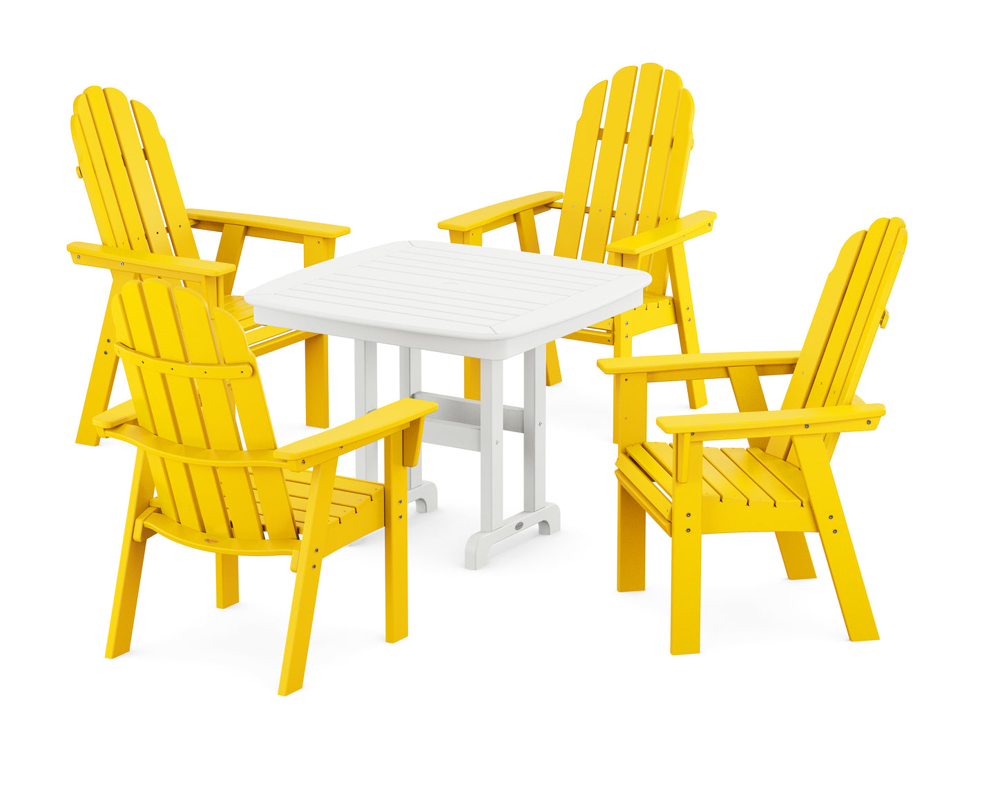Vineyard Curveback Adirondack 5-Piece Dining Set