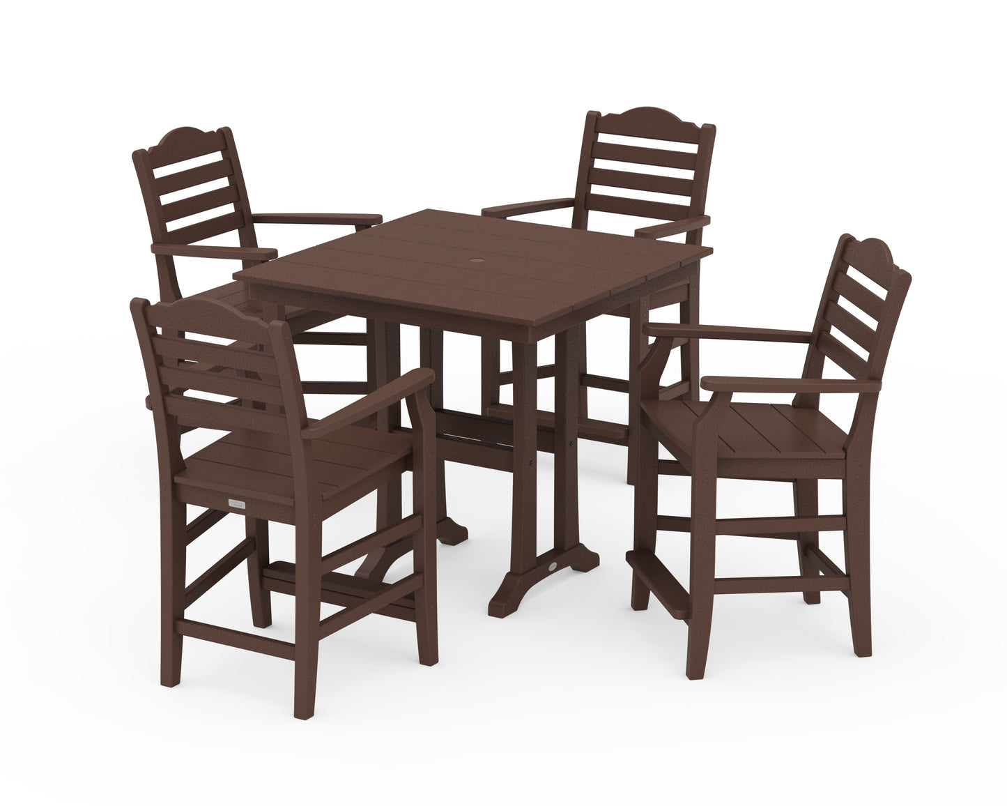 Savannah 5-Piece Farmhouse Counter Set with Trestle Legs