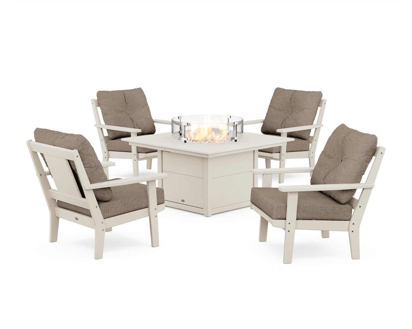 Prairie 5-Piece Deep Seating Set with Fire Pit Table