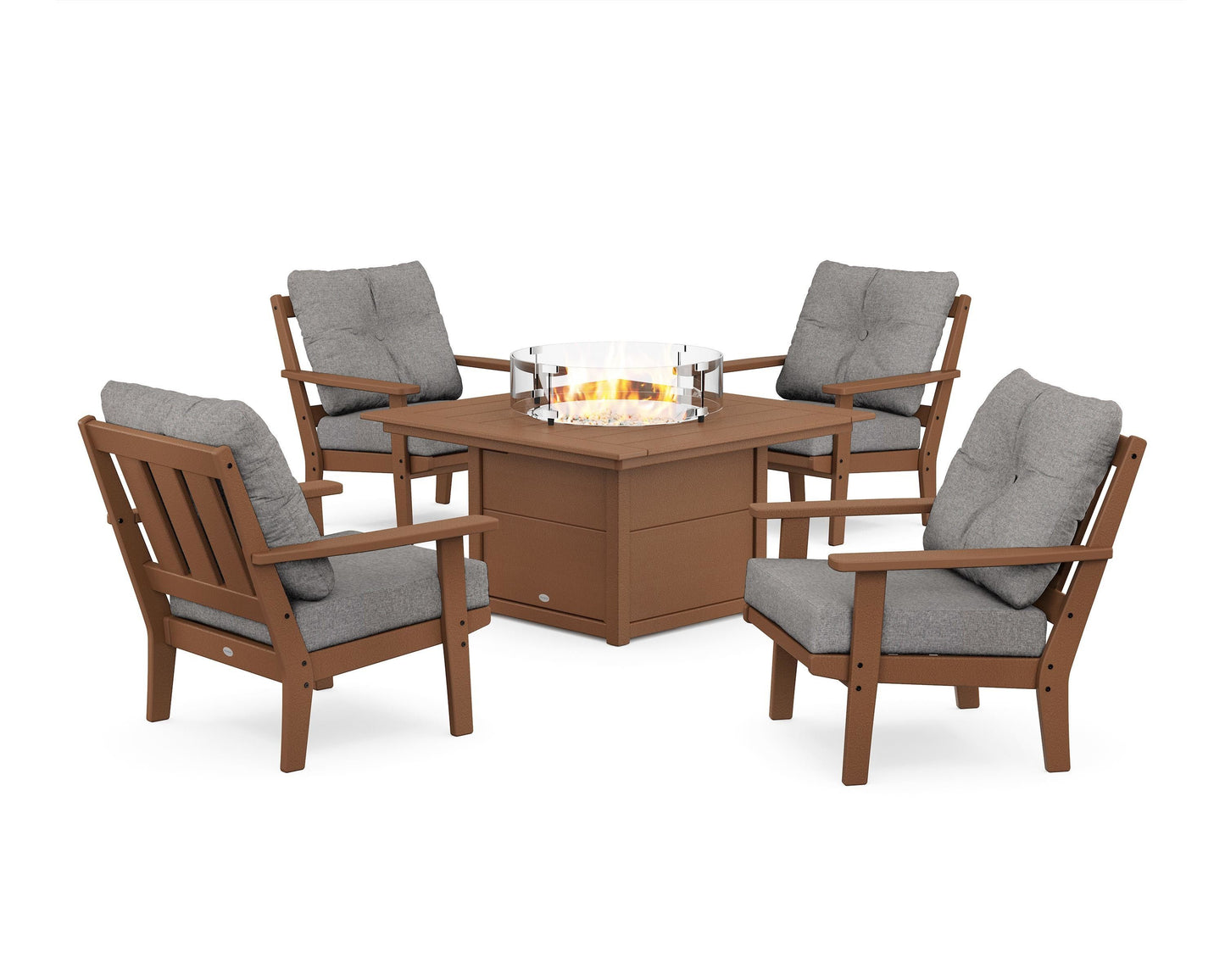 Oxford 5-Piece Deep Seating Set with Fire Pit Table