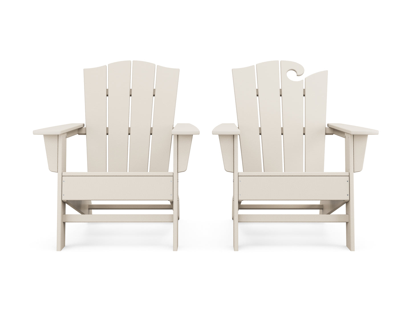 Wave 2-Piece Adirondack Chair Set with The Crest Chair