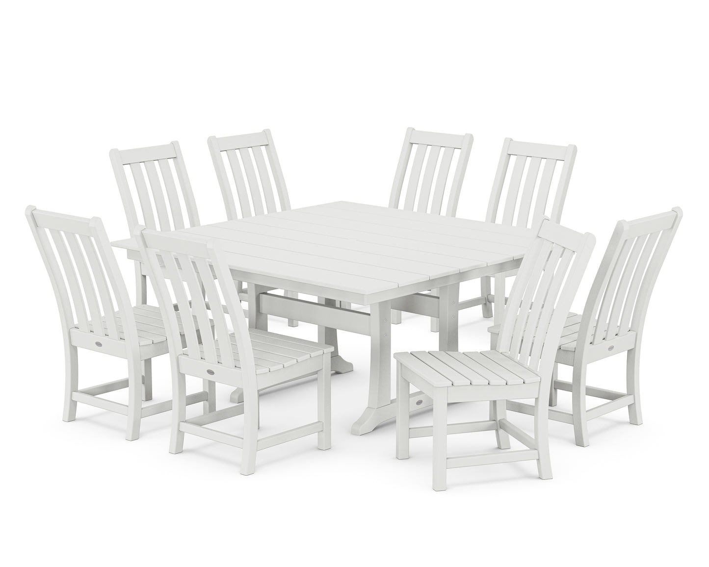 Vineyard 9-Piece Farmhouse Trestle Dining Set