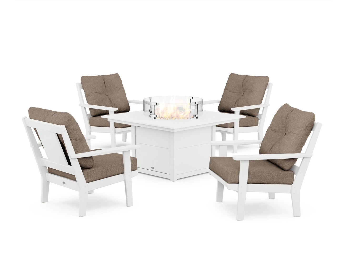 Prairie 5-Piece Deep Seating Set with Fire Pit Table