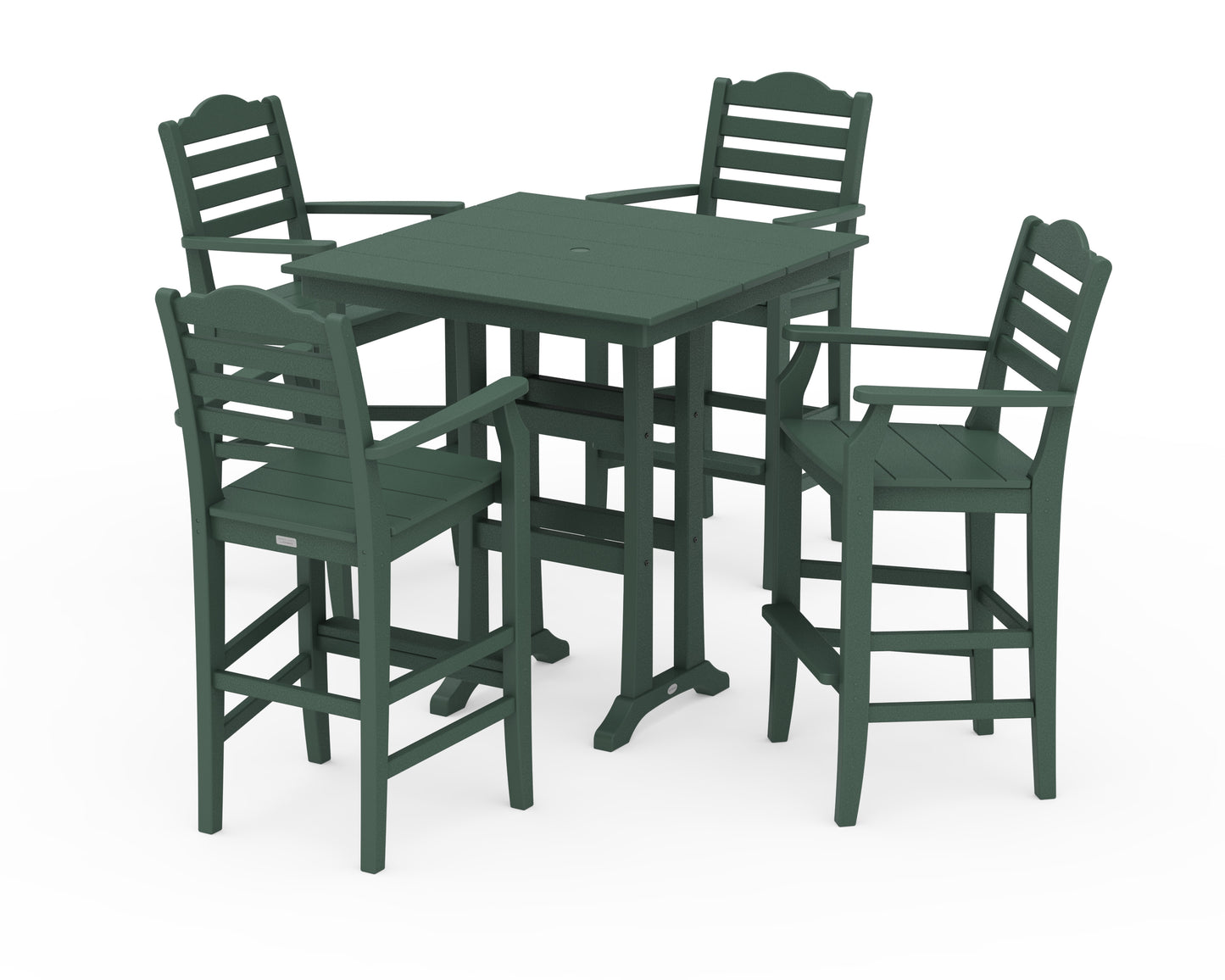 Savannah 5-Piece Farmhouse Bar Set with Trestle Legs