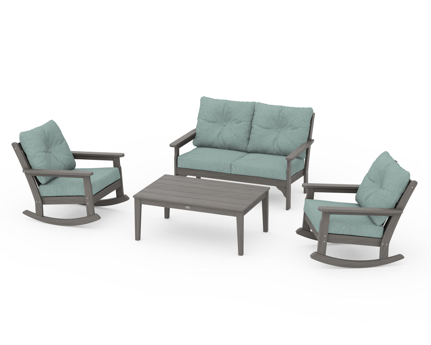 Vineyard 4-Piece Deep Seating Rocking Chair Set