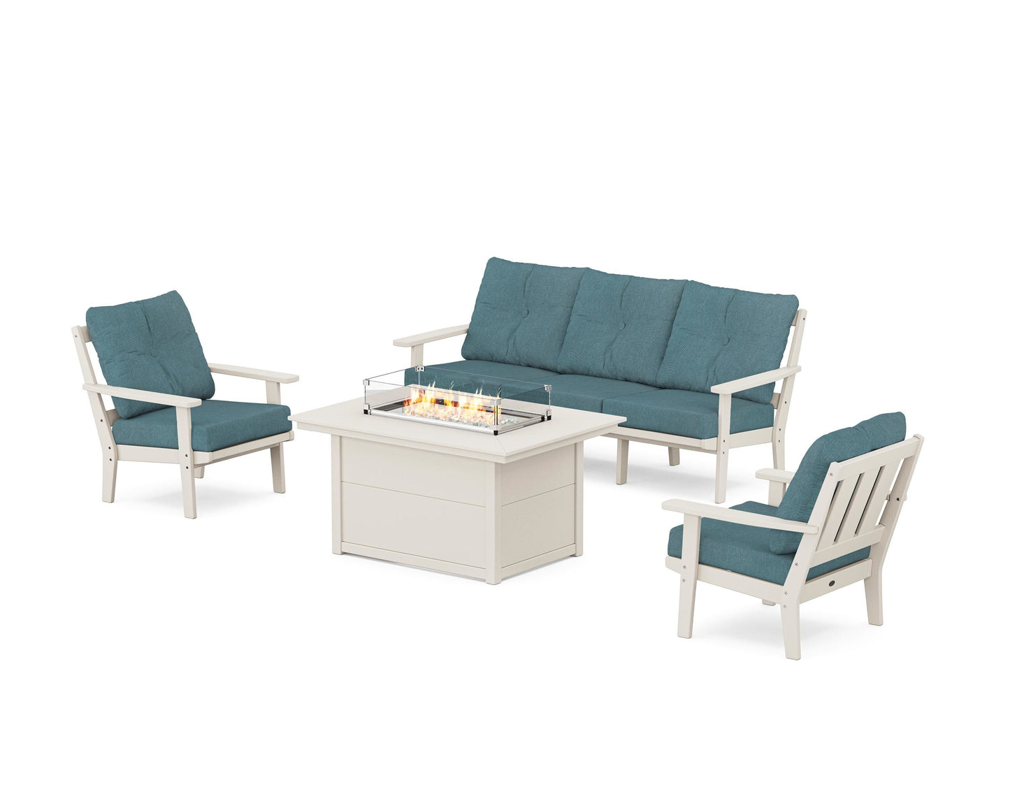 Oxford Deep Seating Fire Pit Table Set
