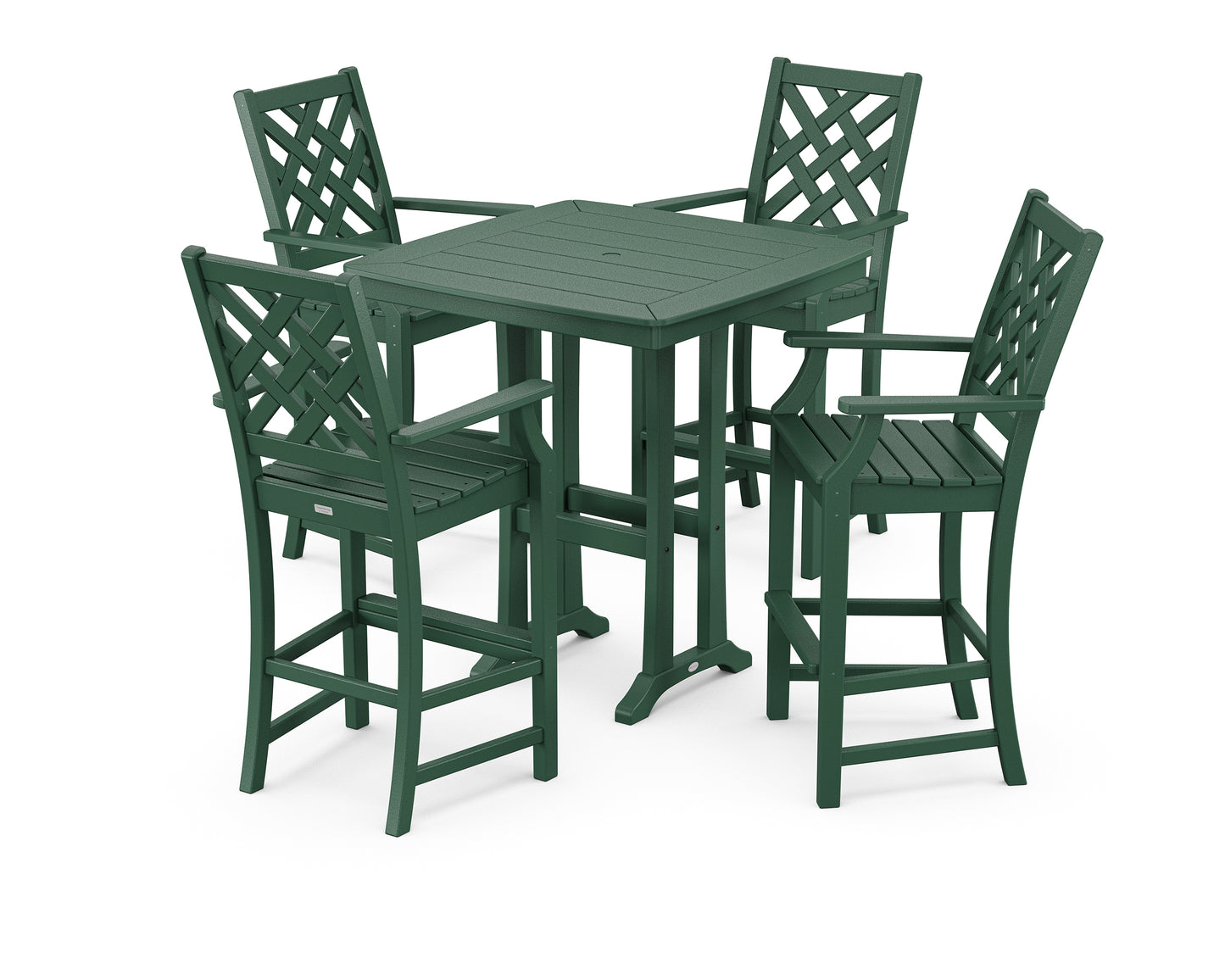 Wovendale 5-Piece Bar Set with Trestle Legs
